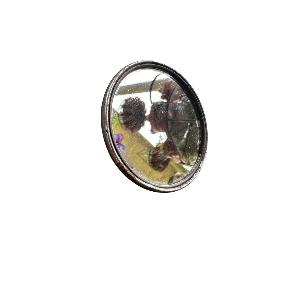 Vintage Chrome 3.75 Inch Convex Blind Spot Mirror Automotive Rat Rod Accessory